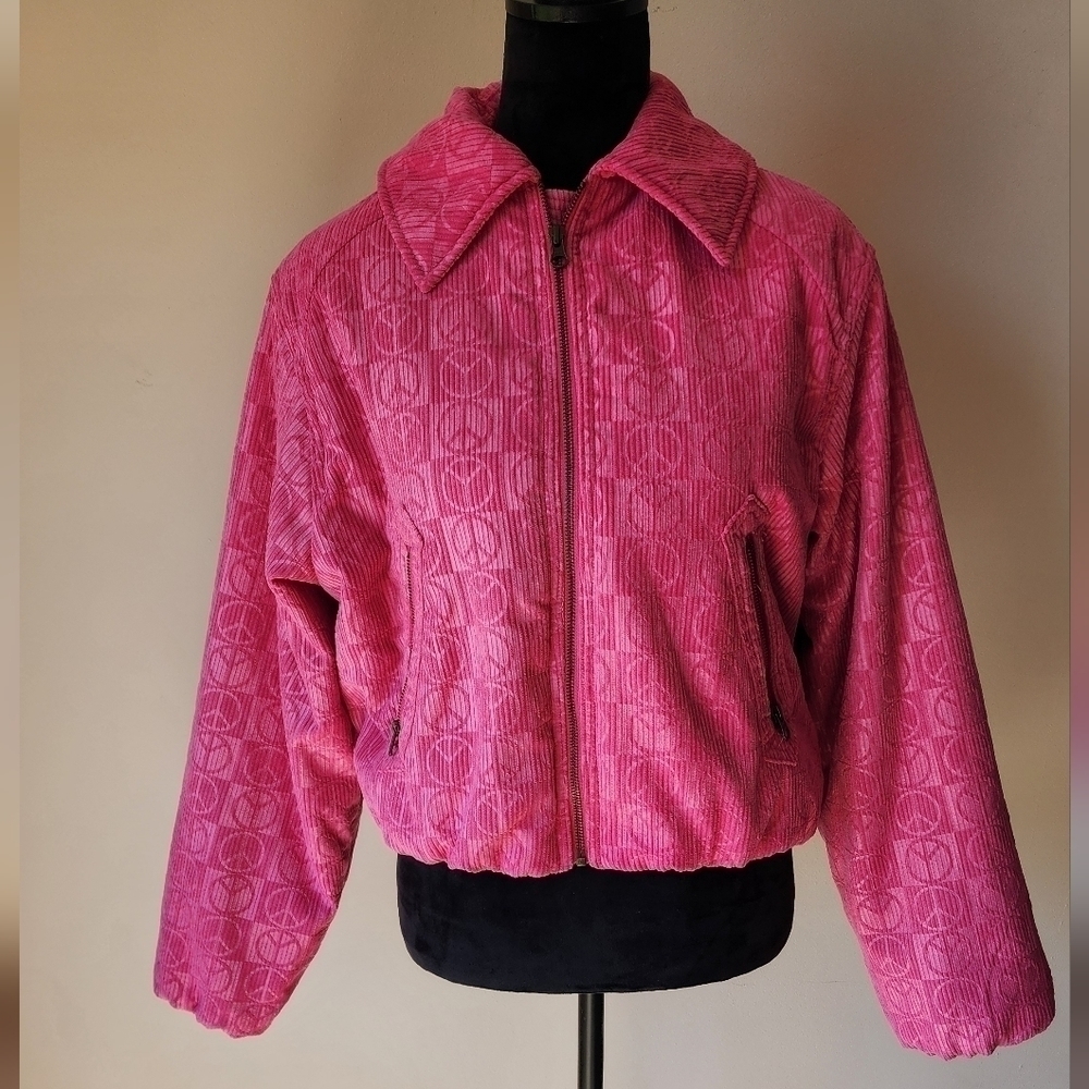 Urban Outfitters Femme Embossed Jacket Dark Pink Women's Size S. - Picture 1 of 8